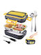 Elektrische Behälter Lunchbox Inox Schwarz 900ml 1Stück