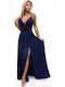 Maxi Βραδινό Φόρεμα Navy Blue