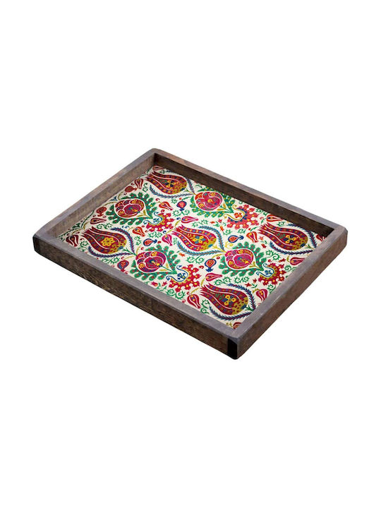 Aberto Design Wooden Rectangular Serving Tray 40x50x6cm 799EVL0240 1pcs
