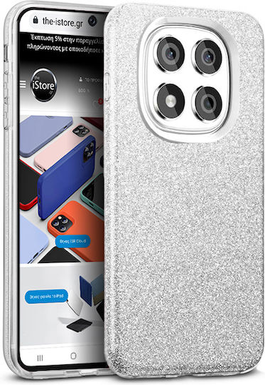 Orso Hybrid Strass Back Cover Silicone Silver (Redmi Note 14 Pro+)