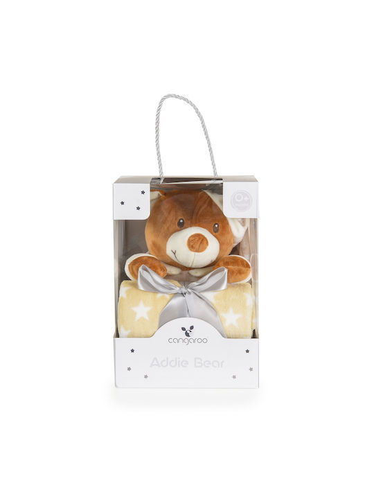 Cangaroo Blanket Nursery Swaddling Blankets Addie Bear Beige with Animal 75x90cm