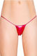 Women's Underwear Annamu Vinyl Thong Red A-1017