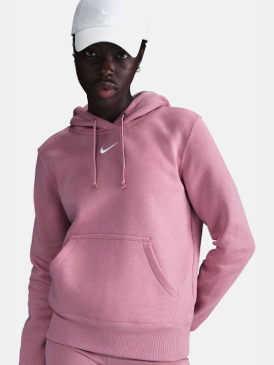 Nike Phoenix Damen Sweatshirt Kapuzen Rosa