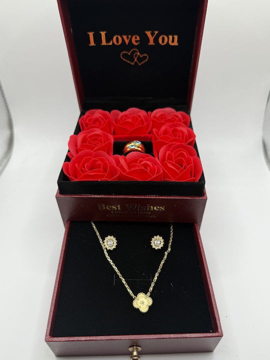 Set with Necklace , Earrings & Ring from Steel