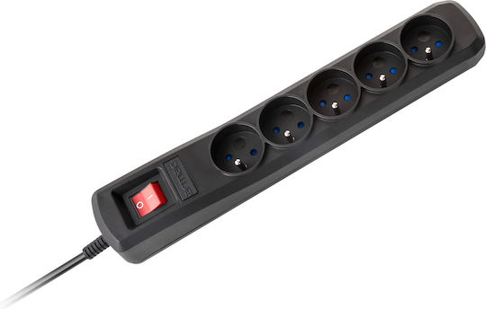 Lechpol Power Strip with Surge Protection with Cable 5m