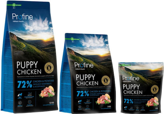 Profine 3kg Ξηρά Τροφή για Κουτάβια Μεσαίων Φυλών με Κοτόπουλο, Πατάτες, Λαχανικά, Σολομό, Μήλο και Συκώτι