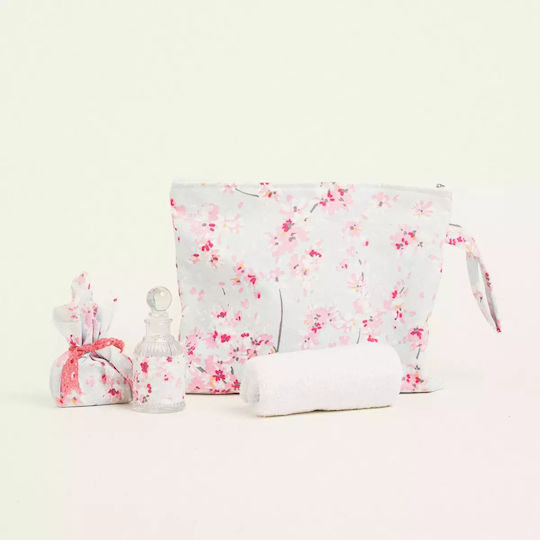 Handmade Oil Set Pouch Almond Blossom Design 336216 Ntampoudis Ntm-336216