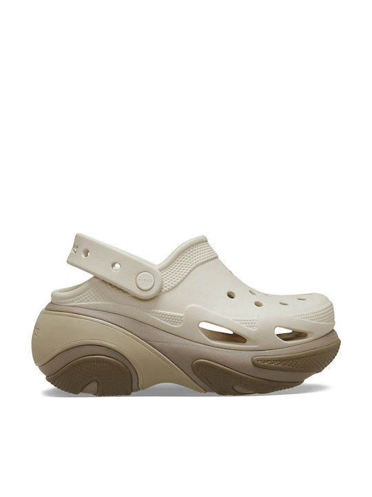 Crocs Bubble Crush Γυναικεία Σαμπό Μπεζ Crocs Bubble Crush Γυναικεία Σαμπό Μπεζ