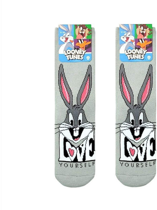 Looney Tunes Kindersocken Rutschfest White