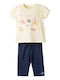 Kids' Set with Leggings Summer 2pcs Yellow-Marine