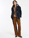 Women's Navy Blue Duffle coat with Hood