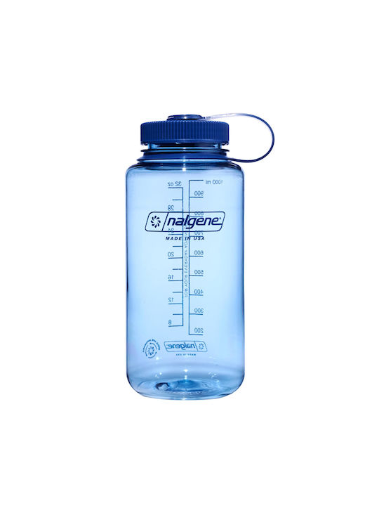Nalgene Wide Mouth Sustain Water Bottle Plastic 1000ml Blue