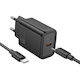 Hoco Φορτιστής με Θύρα USB-C και Καλώδιο USB-C ...