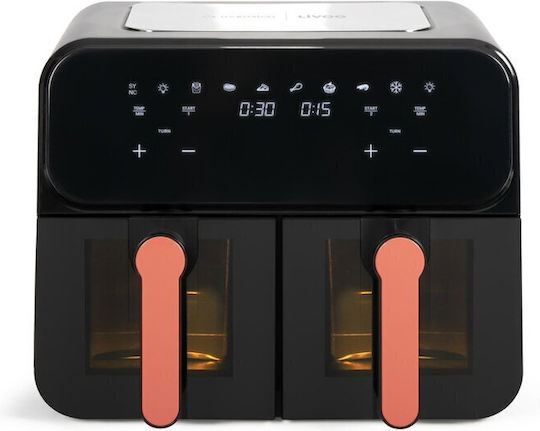 Livoo Air Fryer με Διπλό Αποσπώμενο Κάδο 9lt Μαύρο DOC316