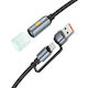 Hoco Kabel USB A Typ C zu LED Licht Ua38c Schwarz