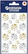 Transparente Folie Gold-Silber Etiketten 4414 Z-Design