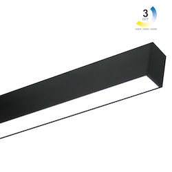 Gekas LED Kommerzielle lineare Beleuchtung Leuchte Decke 24W Kaltes Weiß B90xT7.5xH5cm