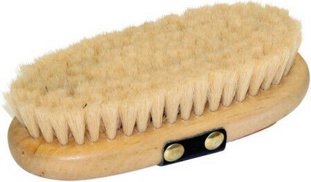 Kerbl Wooden Goat Hair Brush with Hand Strap for Easy Use on Horse Coat 14x6cm Kerbl 8010690176666
