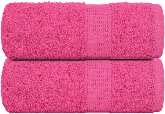 vidaXL Badetücher Set 2 Stück Rosa Gewicht 360gr/m²