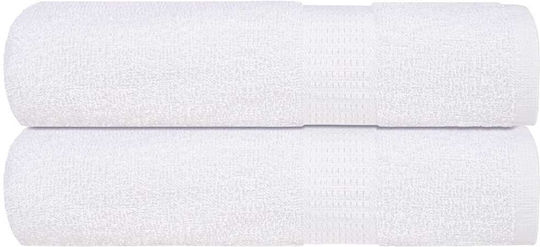 vidaXL Bath Towel 70x140cm White 2 Pieces