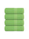 vidaXL Bath Towel Set 4pcs 30x30cm Green Weight 360gsm