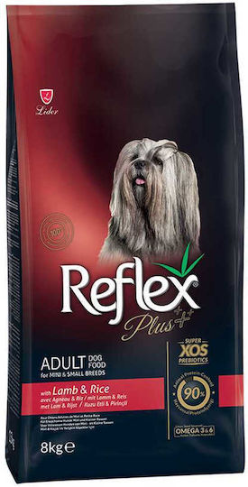 Reflex Plus 8kg Ξηρά Τροφή για Ενήλικους Σκύλους Μικρόσωμων Φυλών με Αρνί και Ρύζι