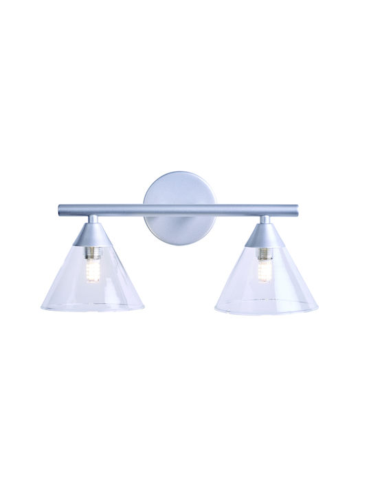 ArkoLight Modern Lamp Wall with Socket G9 Silver 13cm