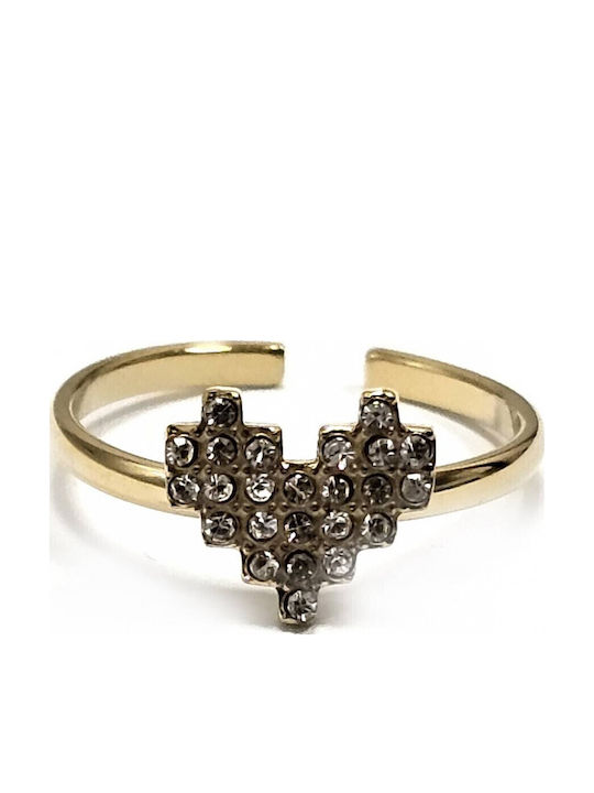 Karma Gifts Women's Steel Gold Plated Ring