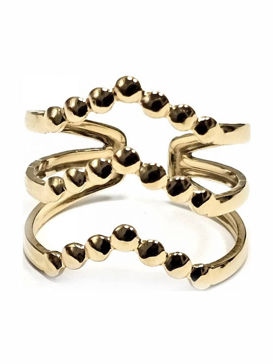 Karma Gifts Women's Steel Gold Plated Ring