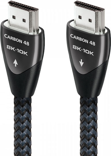 Audioquest Carbon HDMI 2.1 Ultra High Speed 48Gbps 4K 120Hz HDR VRR Braided Cable HDMI male - HDMI male 3m Μαύρο