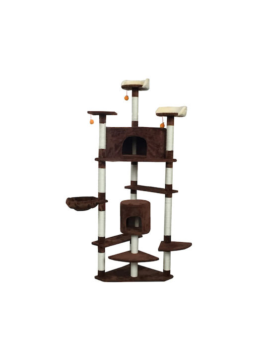 MrZoo Katzenbäume Braun 203x58x58cm