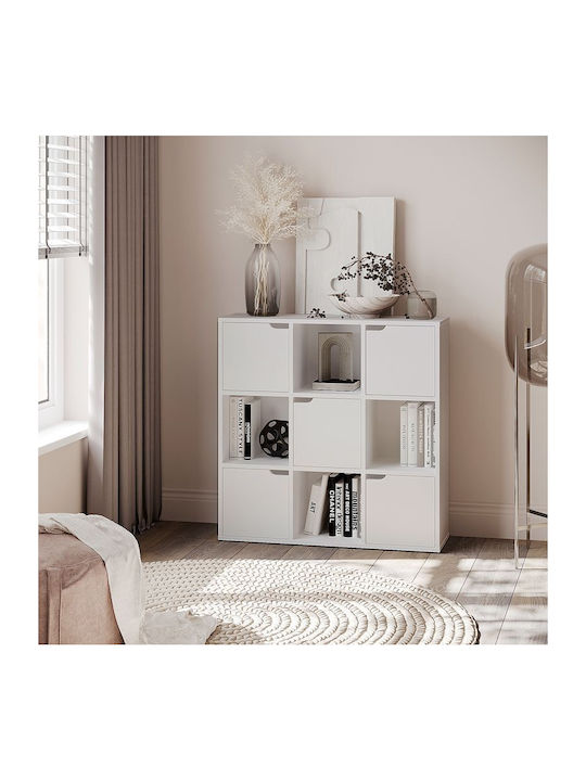 Βιβλιοθήκη Bookel Λευκή Απόχρωση 88.5x27.5x89.3εκ.