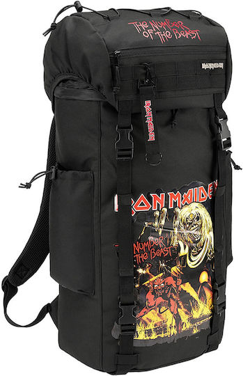 Brandit Iron Maiden Festival Στρατιωτικό Σακίδιο Πλάτης από Πολυεστέρα Μαύρο