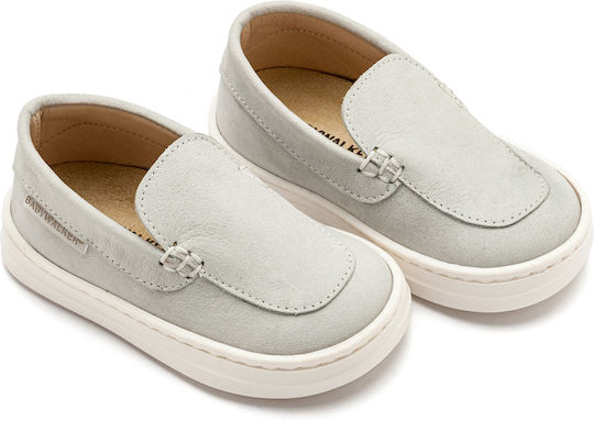 Babywalker White Baptism Leather Moccasins