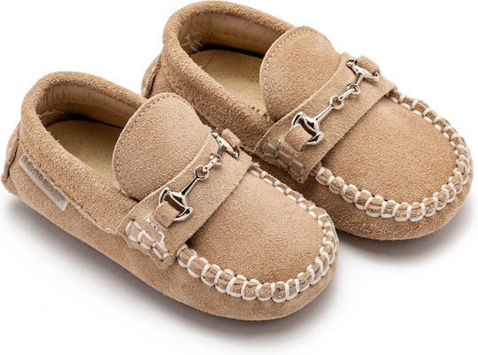 Babywalker Beige Baptism Moccasins