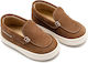 Babywalker Brown Baptism Leather Moccasins