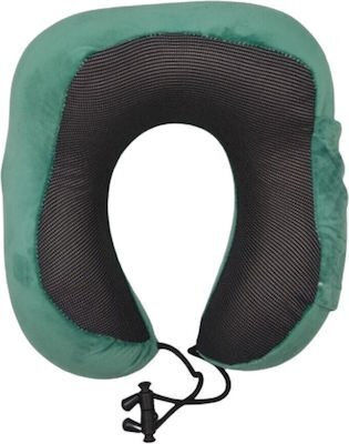 My Home Luxury Inflatable Memory Foam Travel Pillow for Kids with Bluetooth and Carrying Case 19x12cm Green