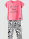 Kids' Set with Leggings Summer 2pcs Coral
