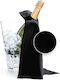 Champagne and Wine Towel Cotton Black 40x40cm 12pcs