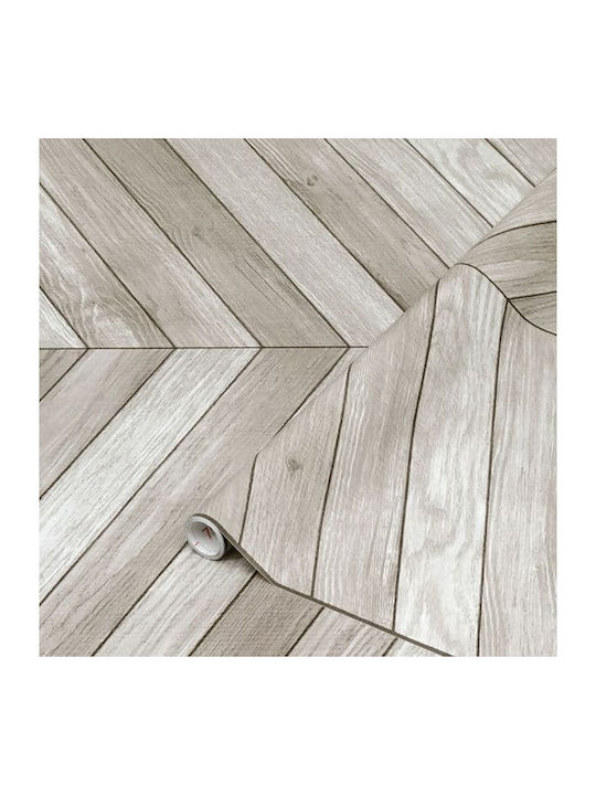 Decorative Furniture Sticker Grey Wood Look Chevron 3468201m 67.5cm X 2m
