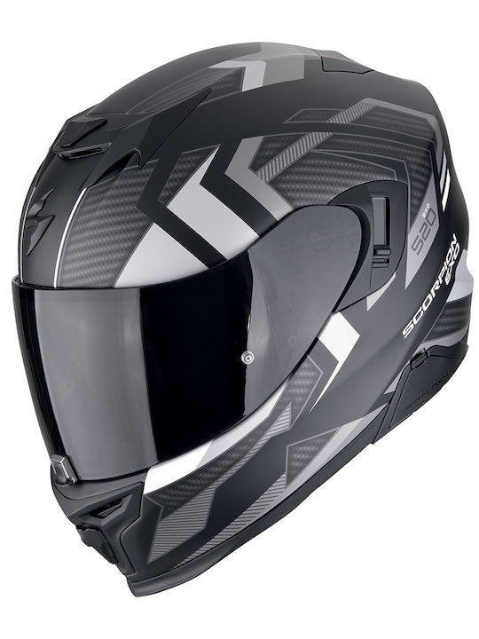 Scorpion Exo 520 Evo II Air Sensus Mat Black / Silver Κράνος Μηχανής Full Face ECE 22.06 1520gr με Pinlock
