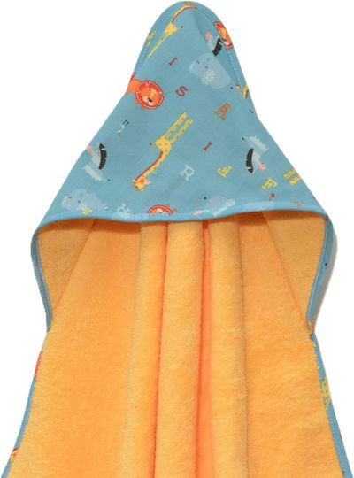 Baby Oliver Βρεφική Κάπα-Μπουρνούζι με Κουκούλα 75x75εκ.