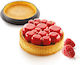 Kit Tarte Ring Paradis O80 Mm Set Silicone Mould O70 Mm + 6 Rings Πλαστικο Σιλικονη Silikomart Μαυρο