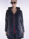 Women's Long Lifestyle Jacket Double Sided for Winter Blue