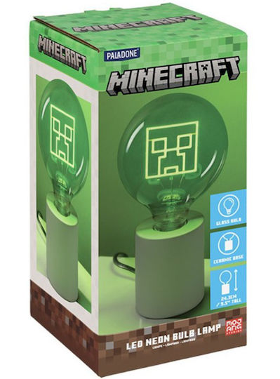 Paladone Lampă decorativă pentru copii Minecraft Verde 18x8.5x18εκ.