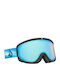 Volcom Footprints Μάσκα Σκι & Snowboard Ενηλίκων Μπλε με Φακό σε Μπλε Χρώμα