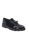Γυναικεία Slip-On Δερμάτινα Μαύρα