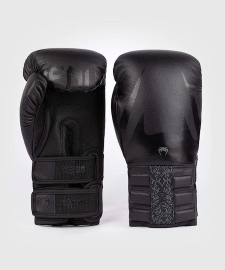 Venum Boxing Gloves Leather for Match Black