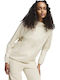 Short Women's Jacket for Winter Ecru