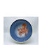 Bol Ceramic de Mână cu Caracatiță Albastru 24cm